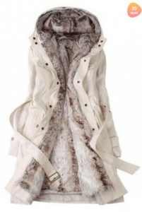 Hooded Flap Pocket Detachable Fleece Lined Coat
